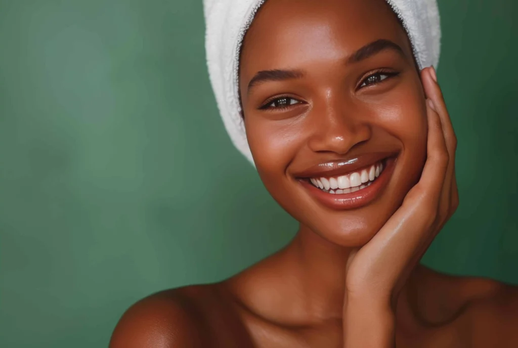 Skincare routine using spearmint tea for acne 